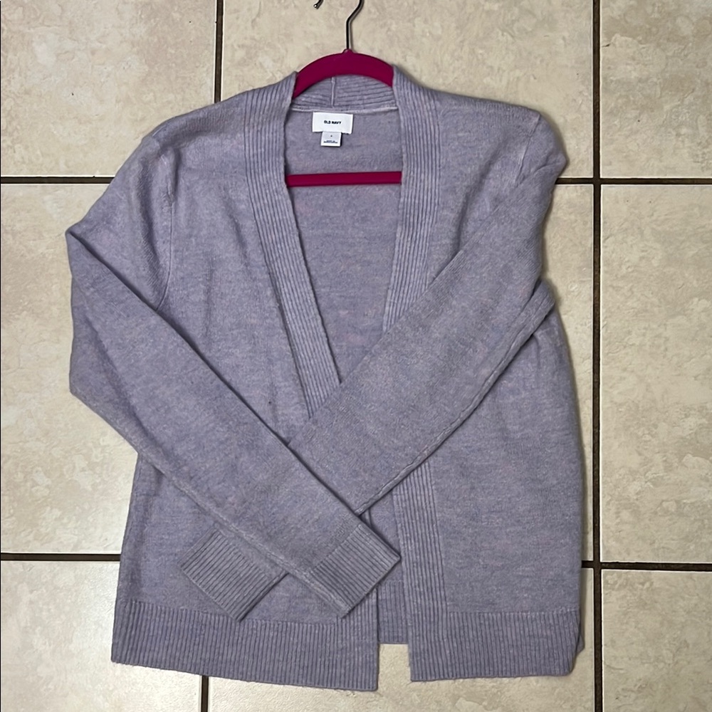 Old Navy Purple Cardigan Shawl Collar Knit